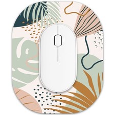 Small Mouse Pad 6 x 7 Inch, Oval Mini Mouse Pad with Non-Slip Rubber Base, Wa...