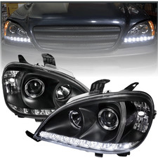 Led Scheinwerfer Set in schwarz f&uuml;r Modellpflege Mercedes W163 ML 09.2001-2005