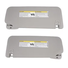 Pair Gray Sun Visors Right Left for Chevrolet Silverado GMC Sierra 2500HD 07-13