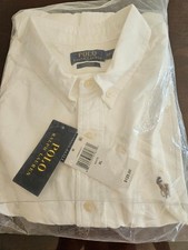 New  Ralph Lauren mens all cotton white oxford shirt XL