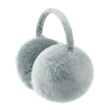 FSTEOE Winter Ear Muffs Women Warm Earmuff Girls Ear Warmers Soft Plush Grey