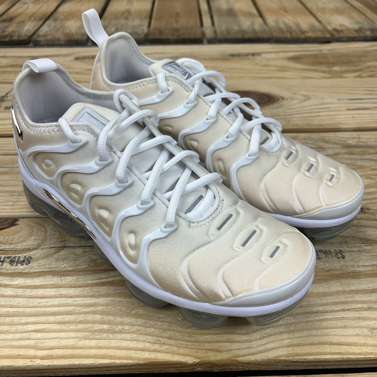 Size Nike Air VaporMax Plus White Metallic Silver W for sale