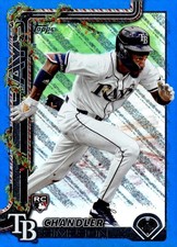 2025 Topps Holiday #H38 Chandler Simpson Blue Metallic Glitter Holiday