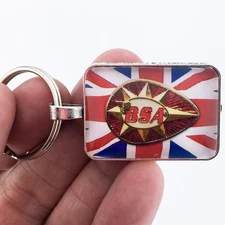 Vintage BSA Motorcycle Tank Emblem Badge Decal 1" X  1.25" Keychain