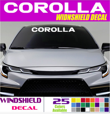 COROLLA Windshield  Decal,QUATER PANEL Custom Sticker  18''  20'' 30'' 40'' 50'' (C10