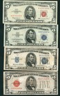 (( 4 NOTES )) $5 1963/ 1953/ 1934/ 1928 United States/ Silver Certificate — photo 1