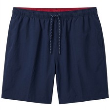 NEW Roundtree  Yorke Mens 4XB Navy Blue Swim Trunks Mesh Lined Board Shorts