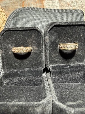 14K massiv Gold dreifarbig geflochtenes Band Set 8,6g Gelbgold Weißgold Rotgold