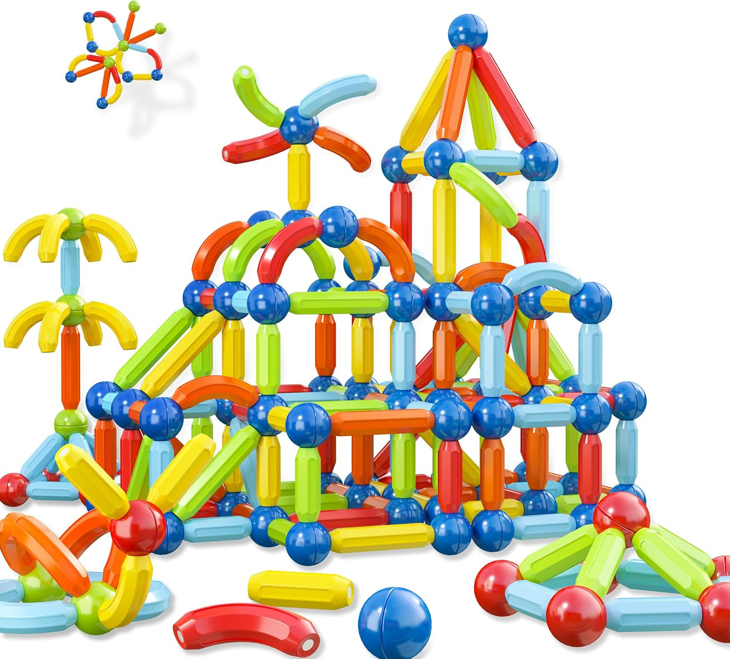 Toddler Magnetic Blocks Building Toys, Kids Montessori Toys 