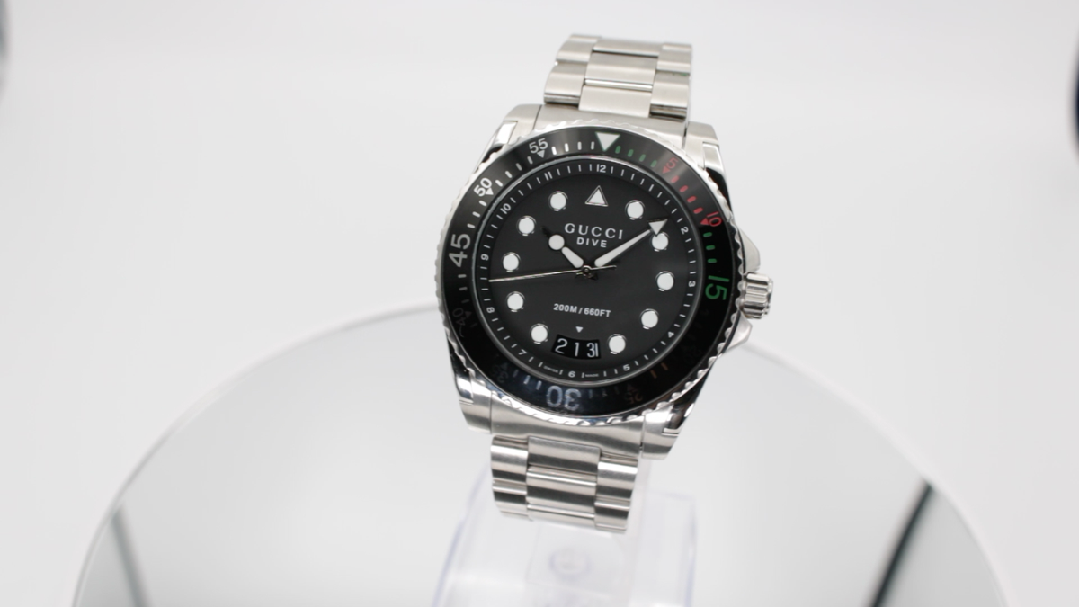 GUCCI YA136208 Dive 45MM Men's Stainless Steel Watch | eBay