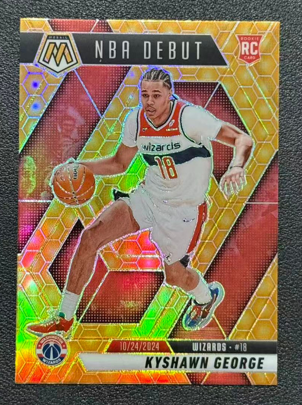 Kyshawn George 2024-25 Panini Mosaic Honeycomb SSP Case Hit RC NBA Debut #256