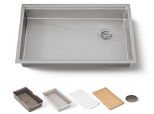 Kohler 33660-PC-NA Strive 29" Workstation Kitchen Sink, Stainless Steel*READ*