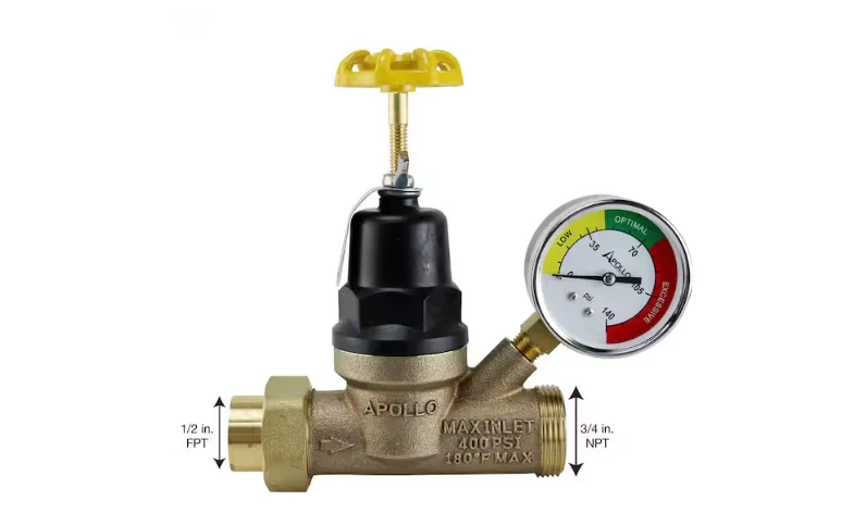 Apollo Pressure Regulating Valve With Gauge 3/4” NPT x NPT 69ELF114TWG - Image 3 of 4