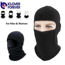 Unisex Winter Fleece Warm Balaclava Hat Motorcycle Ski Neck Face Mask Cap Black