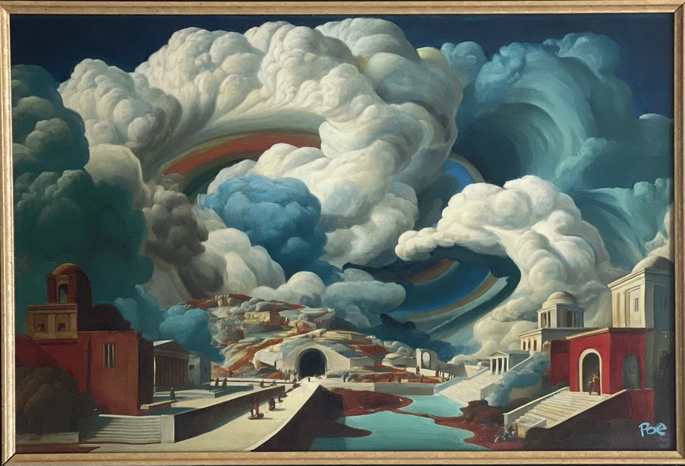 Lucien Poe – Original Oil Painting on Canvas – “Storm Over Arcadia” (2024) - Image 2 of 3