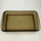 Vintage PYREX Corning Baking Casserole Dish 232 Amber Brown Glass 28x18x4cm