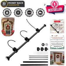 Elegant 18"-40" Adjustable Garland Hanger - Perfect for Holiday Wreaths  Lights