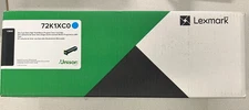 Genuine Lexmark 72K1XC0 Cyan Toner Cartridge - NEW SEALED