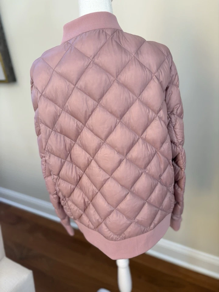 Woman Jacket Dusted Pink Size XL Down Puffer Coat Light Warm - Image 2 of 4