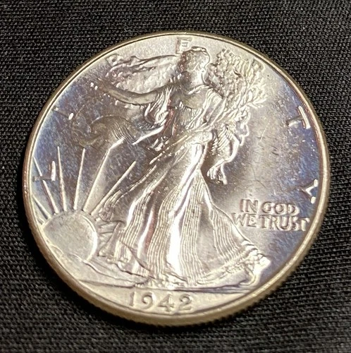 1942 Walking Liberty Half Dollar Philly Mint Gorgeous Brilliant Uncirculated