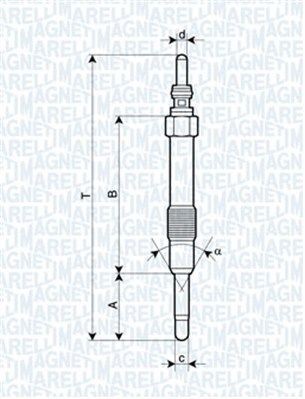 Magneti Marelli GlüHkerze 062900014304 FüR Alfa Romeo Fiat Lancia Opel Saab-image