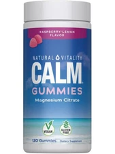 12/26 Natural Vitality CALM, Magnesium Citrate Supplement, Stress Relief Gummies