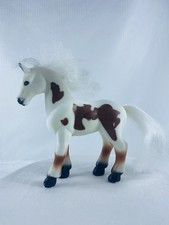 1990 Kid Kore 5  Pinto Horse Foal Pony White with Brown Spots Snow White Mane