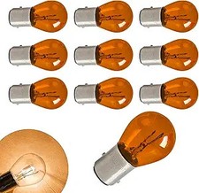 10pcs Amber 1157 Tail Light Bulb P215w Bay15d Replacement For B Color Amber