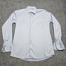 Eton Contemporary Dress Shirt Mens Light Blue Size 16.5 42 Slim Fit Button Down