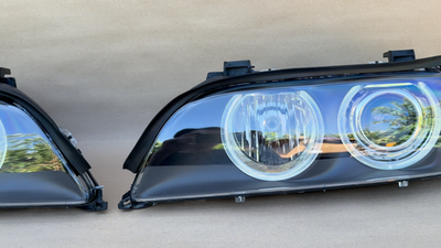 01-03 BMW E39 540i 525i 530i M5 Xenon Headlight Assembly, OEM Set