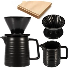 Pour Over Coffee Maker 17oz Pour Over Coffee Dripper Ceramic Retain Heat with