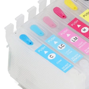 6 Colors Ink Cartridge With Permanent Chip Replacement Refill Cartridge Slk