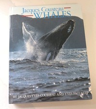 1998 Jacques Cousteau Whales HC DJ Photos Cousteau & Paccalet VG Coffee Table Bk