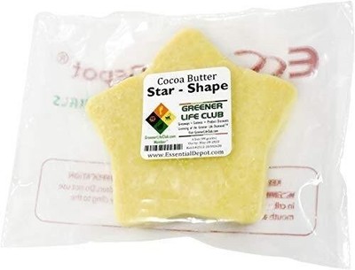 Essential Depot Cocoa Butter Star - Organic - Unrefined - 3.5 oz net wt (99 g)