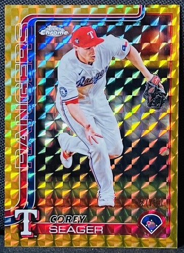 2025 Topps Chrome Gold Geo Refractor Corey Seager /50