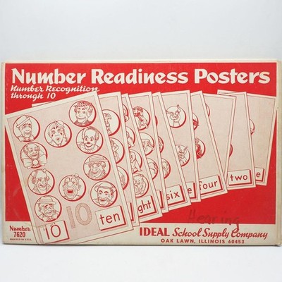 Number Readiness Posters (A4L) Ideal School Supply Company No 7620 10 Sheets