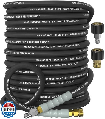 #ad NAVOHEVEN Pressure Washer Hose 100FT 4000 PSI Kink Resistant Ste $159.99