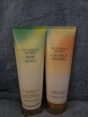 VICTORIA'S SECRET PEAR GLACE & COCONUT GRANITA FRAGRANCE BODY LOTIONS 8 FL OZ 
