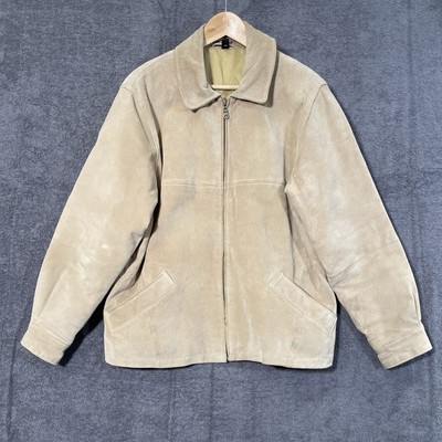 Wildleder Jacke Mantel hellbraun Damen Gr 38 Echt Leder Trend Clothing Vintage