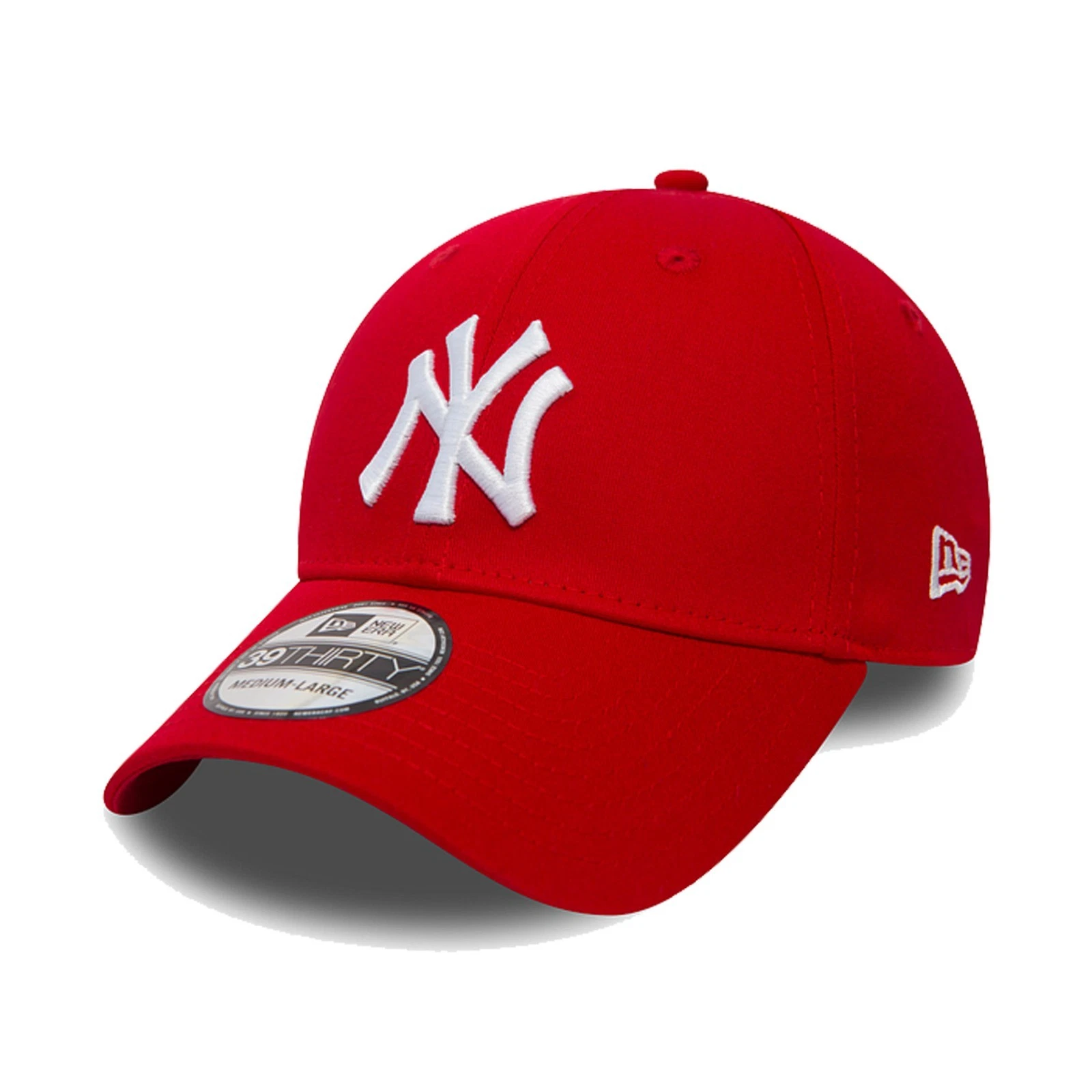 New Era Cap Men's MLB NY Yankees Team Basic Scarlet Red 39THIRTY Stretch Fit Hat