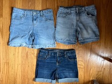 Cat  Jack Girls Midi Denim Shorts Medium M 8 Lot of 3