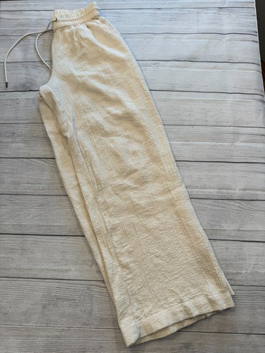 a New Day Pants Womens Small Crinkle Beachy Linen-Look Resort Casual - Picture 6 of 7