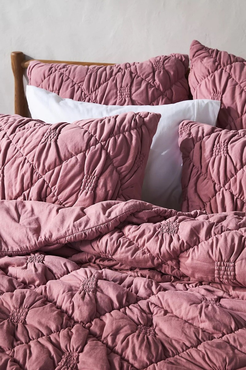 New Anthropologie Textured Landry Quilt sz Twin | eBay