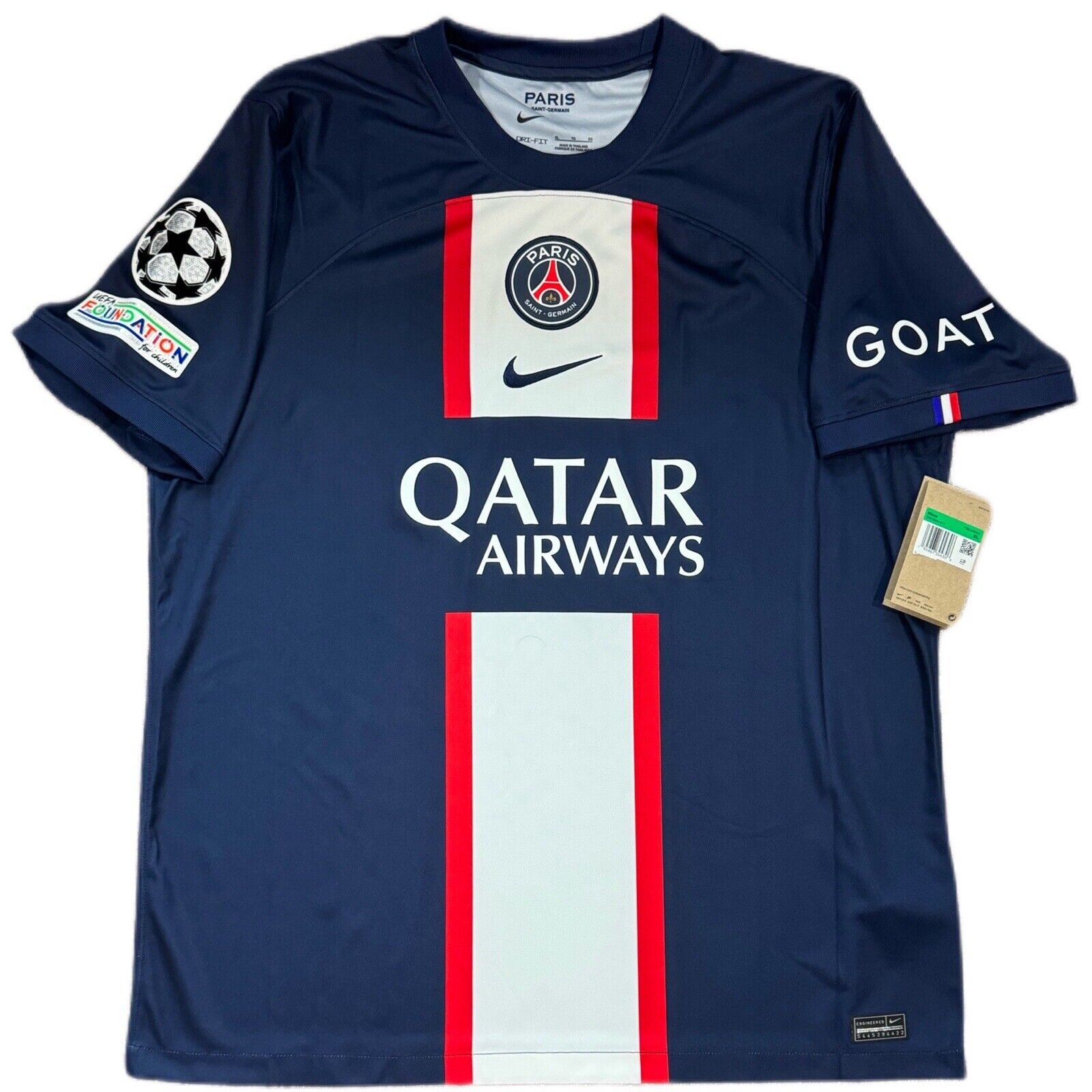 2022/23 PSG UCL Home Jersey #30 Messi XL Nike Paris Saint Germain Soccer NEW