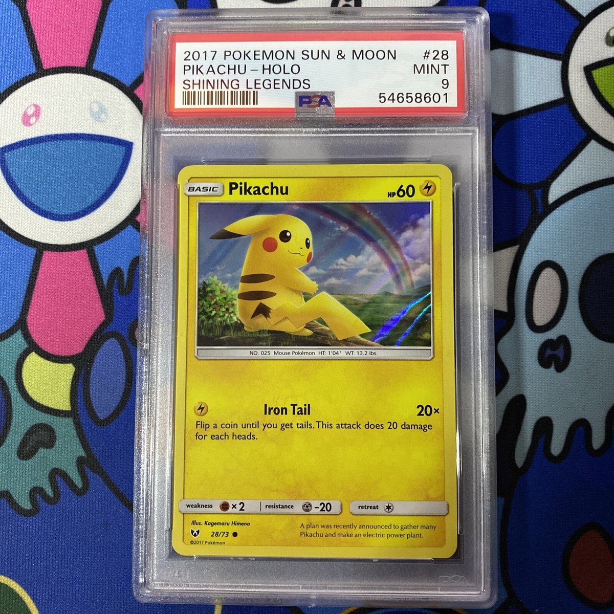 2017 Pokemon PIKACHU #28 HOLO PSA 9 MINT Sun & Moon Shining 2017 Pokemon PIKACHU #28 HOLO PSA 9 MINT Sun & Moon Shining