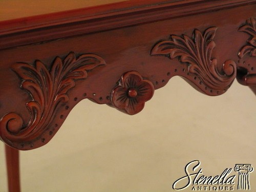 L36901: Outstanding Irish Georgian Design Finely Carved Mahogany Tea Table - Picture 7 of 12