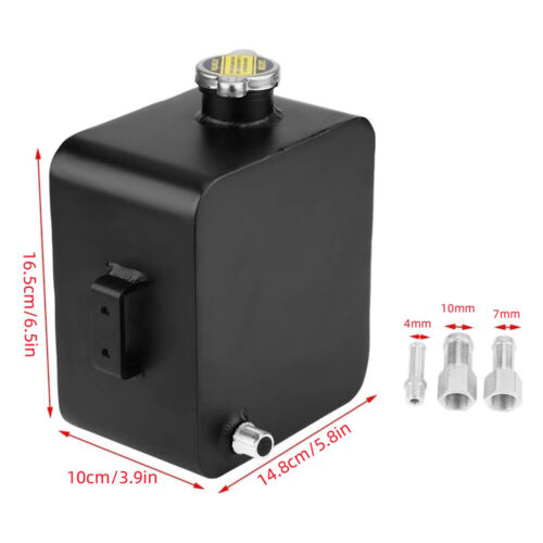 Car Coolant Water Expansion Tank Bottle Header Aluminium Alloy 2L Universal Kit - Picture 2 of 12