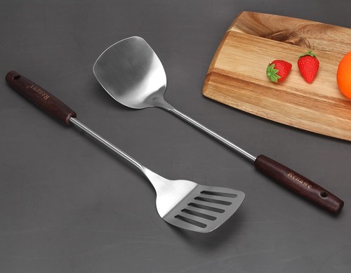 4 Pack Stainless Steel Wok Spatula Set Kitchen Cooking Utensils Cookware Set - Picture 2 of 7
