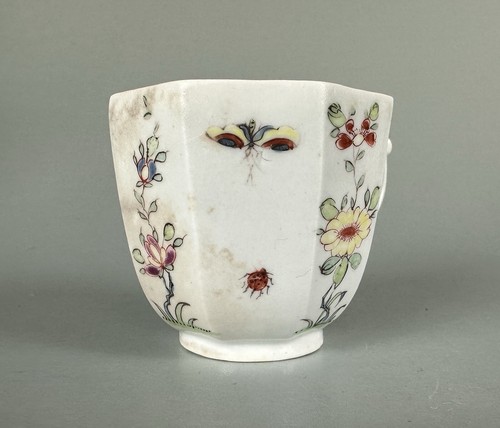 Early Worcester c1753 Octagonal Coffee Cup Antique English Porcelain - Picture 5 of 11