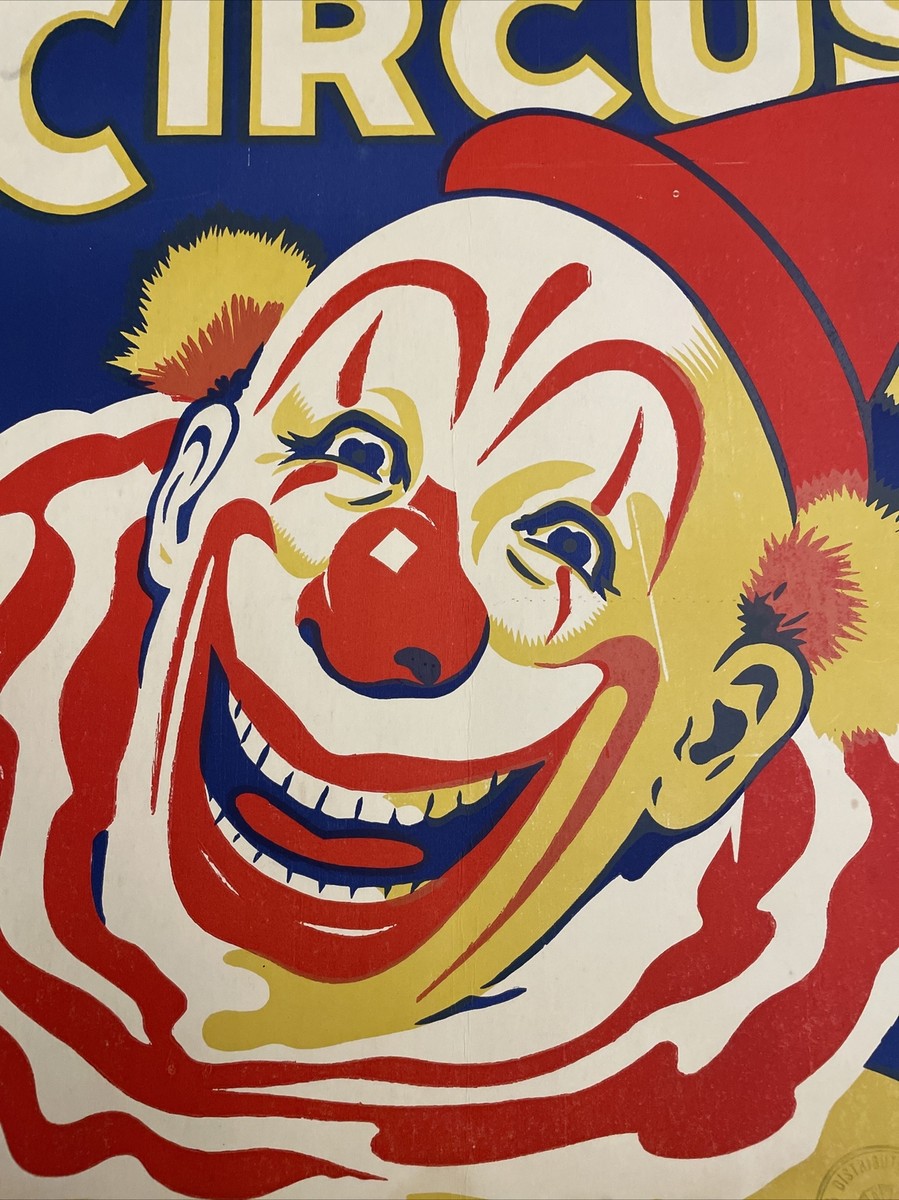 Vtg Cristiani Bros Circus Poster Card 14x22 Arcadia Fair Grounds